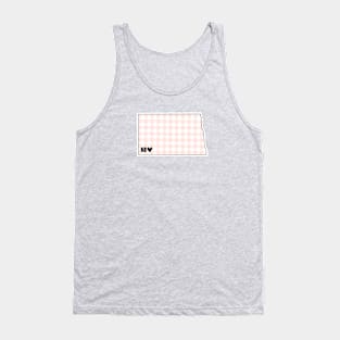 USA States: North Dakota (pink plaid) Tank Top